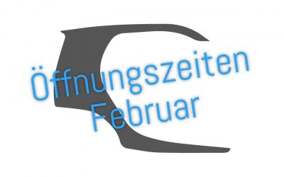 Öffnungszeiten Februar – Weiterbildung (01.02 – 03.02.) und Urlaub (12.02. – 17.02.)