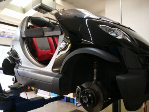 Bilder aus unserer Smart Werkstatt - Crossblade - Smart ohne Dach und Frontscheibe