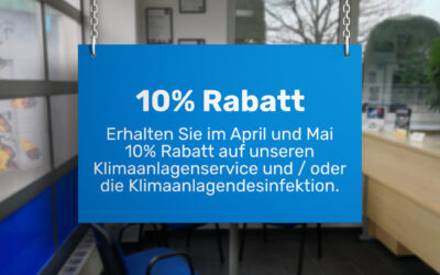 10% Rabatt auf Klimaanlagen-Service und Desinfektion – nur im April und Mai 2024