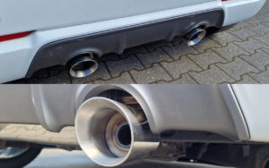 Smart Sportauspuff von Fox mit passender Blende
